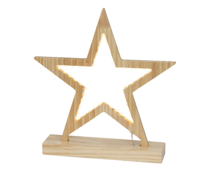 LUMINEO LED Stern Holz